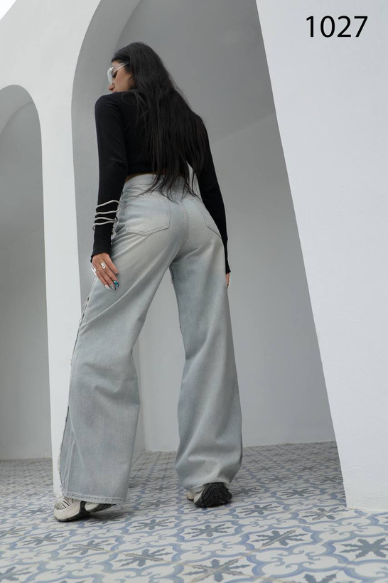 نمای پشت شلوار بگ زنانه Splashjeans با فیت آزاد شیراز