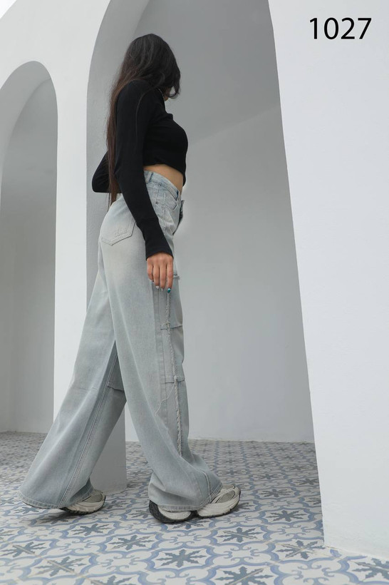 تنخور شلوار بگ زنانه جین جک پات مناسب استایل روزمره شیراز